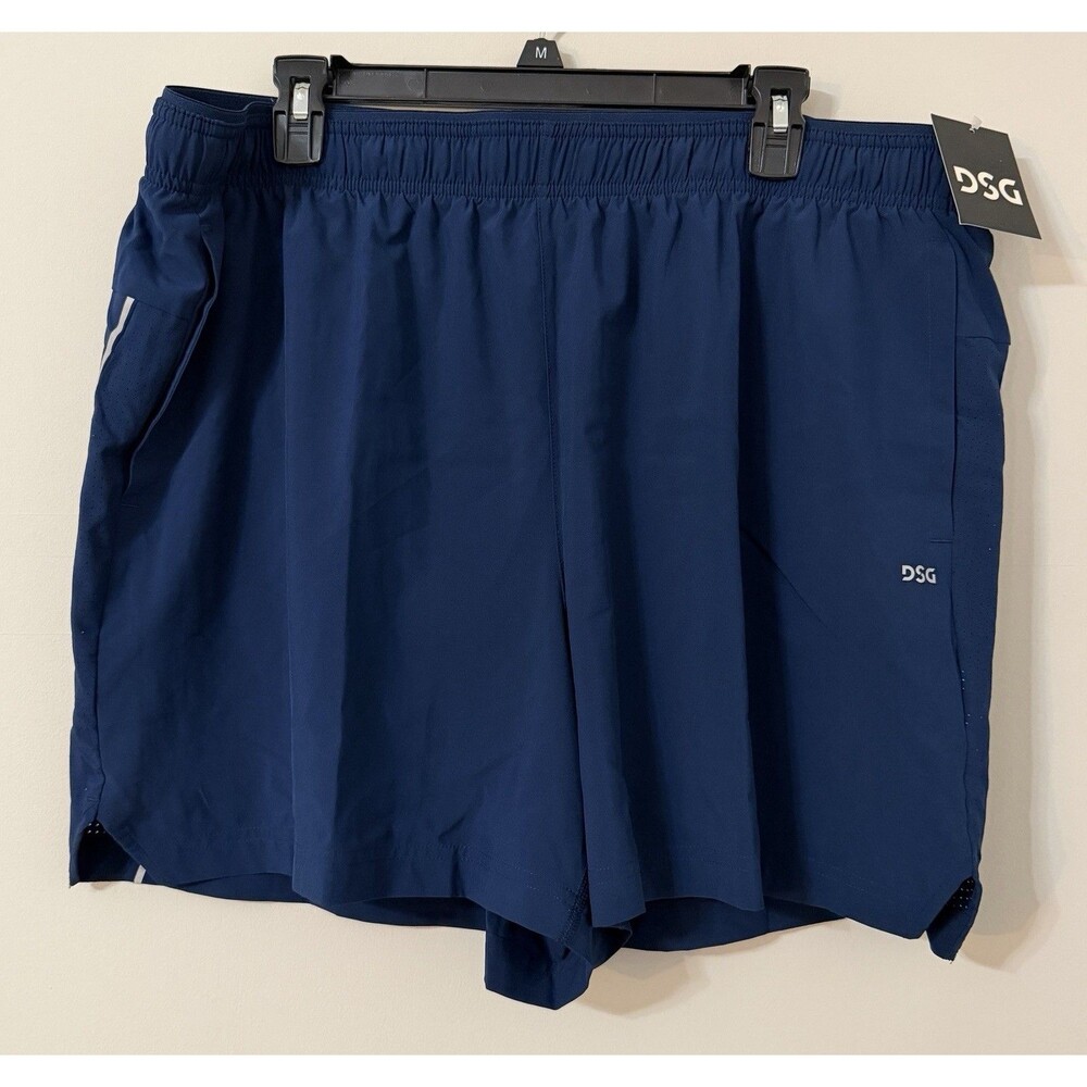 NWT DSG Men's 5" Brief Lined Stride Run Shorts University Navy Blue Size XXL /2X
